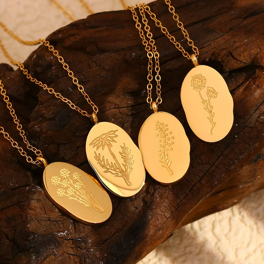 Birth Month Flower Necklace