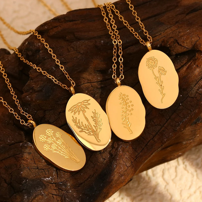 Birth Month Flower Necklace