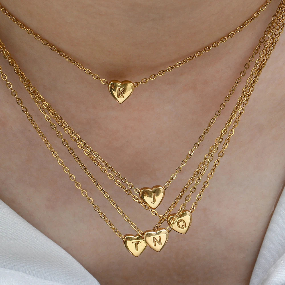 Heart Initial Necklace