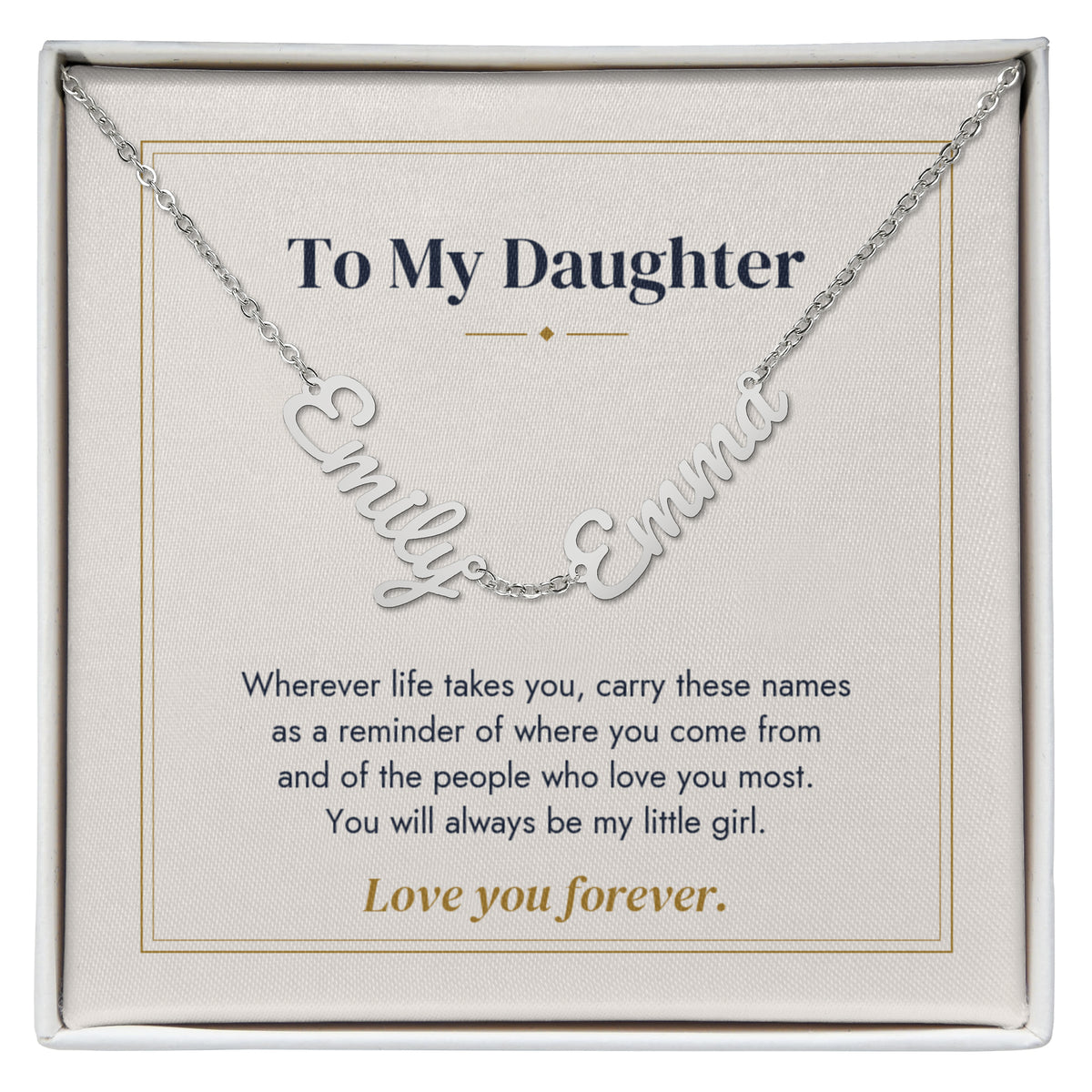 To My Daughter Name Necklace | Where You Come From